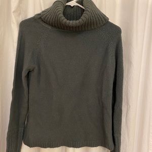 Gray turtleneck sweater